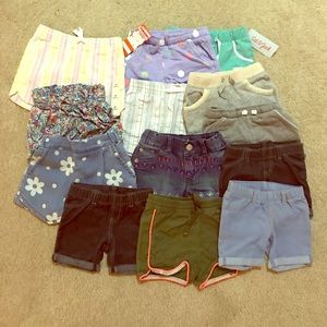 18 month to 2T shorts. 13 pairs. Girl lot